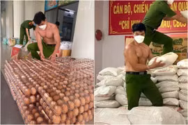 Cởi trần vác gạo lộ body, dàn công an khiến dân mạng "điêu đứng"