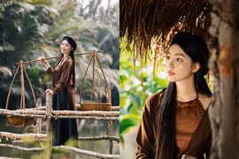 Lọ Lem diện áo tứ thân lả lơi 'đẹp như tranh'