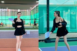 "Nhập môn" Pickleball, em gái Lê Công Vinh khoe sắc "cực nuột"