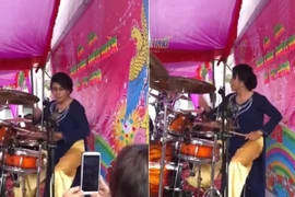 Choáng váng với màn chơi trống “cực sung” của mẹ chồng trong đám cưới 