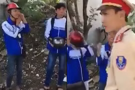 A Đây Rồi: CSGT phạt học sinh không đội mũ bảo hiểm cực dễ thương