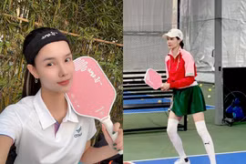 Siêu mẫu Kỳ Hân ngày đi chơi pickleball, tối chốt đơn hàng online