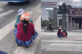 Ngồi giữa đường buôn chuyện, 2 người phụ nữ khiến netizen cạn lời