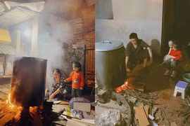 Người Hà Nội “đỏ lửa” trên vỉa hè với nồi bánh chưng đón Tết