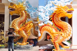 Xuất hiện linh vật Rồng ai vào ngắm cũng phải trầm trồ "chuẩn nam vương"