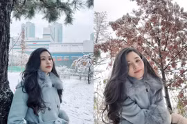 Nữ MC thời sự 19h VTV khoe ảnh Seoul đầy tuyết ngắm mà mê