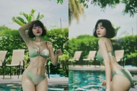 Cựu hot girl Elly Trần liên tục khoe body làm fan xốn xang