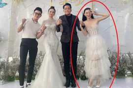 Lên đồ đi đám cưới, hot girl chuyển giới lấn lướt cô dâu 