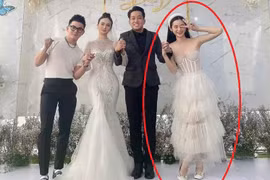 Lên đồ đi đám cưới, hot girl chuyển giới lấn lướt cô dâu 