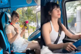 Nữ tài xế container Tuyên Quang nhỏ bé điều khiển "quái thú 30 tấn"