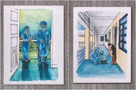 Vẽ cuộc sống khu cách ly, chàng du học sinh Anh khiến dân tình thích thú