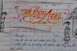 Dân mạng phát cuồng với cuốn vở Văn như tác phẩm hội hoạ