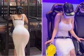 Nữ HLV Yoga "mất điểm" khi diện váy quyến rũ đi ăn hàng