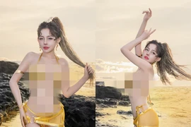 Ngân 98 bước vào đường đua khoe bikini chào hè cực cháy