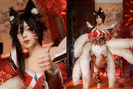 Nữ MC Tốc Chiến tại SEA Games 31 đu trend cosplay Ahri gây bão