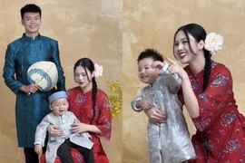 Hậu trường ảnh tết nhà Thành Chung và vợ hot girl Tuyên Quang 