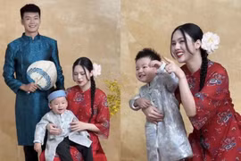 Hậu trường ảnh tết nhà Thành Chung và vợ hot girl Tuyên Quang 