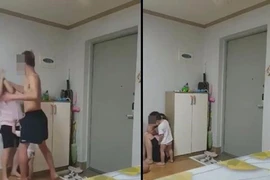 Phẫn nộ clip chồng Hàn Quốc đánh vợ Việt gãy xương trước mặt con nhỏ 