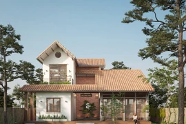 Villa ven hồ dùng mái ngói mộc mạc, lấy cảm hứng từ kiến trúc Nhật