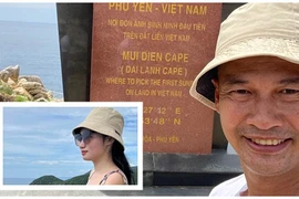 Tiết Cương và vợ kém hàng chục tuổi đồng loạt khoe ảnh du lịch