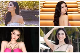 Đọ vẻ gợi cảm của Hoàng Thùy và dàn á hậu đi hát