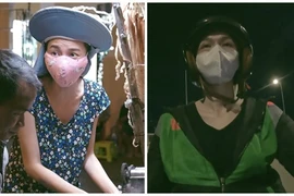 Hoa hậu Thùy Tiên đứng bán hàng rong, chạy xe ôm trong đêm