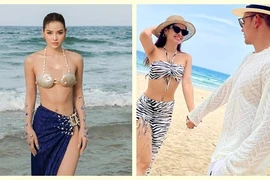 Phương Trinh Jolie khoe dáng nóng bỏng khi đi biển khiến chồng mê mệt