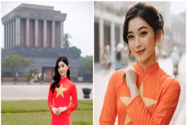 Áo dài Cờ đỏ sao vàng đi qua những điểm tích ghi dấu lịch sử dân tộc vẻ vang