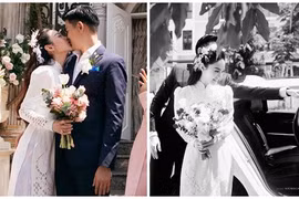 Loạt ảnh Minh Hằng tình tứ bên chồng trong lễ gia tiên