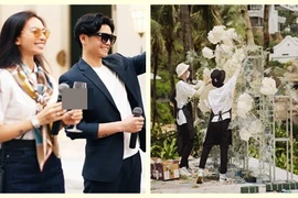 Hé lộ những hình ảnh đầu tiên của lễ cưới Ngô Thanh Vân - Huy Trần