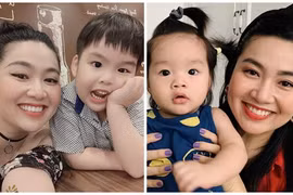 Ngắm hai con trai đáng yêu của Lê Khánh và chồng kém tuổi