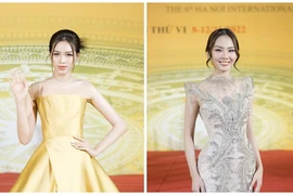 Đỗ Hà - Mai Phương đọ sắc trên thảm đỏ LHP Quốc tế Hà Nội 