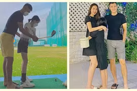 Con gái Thủy Tiên - Công Vinh tập đánh golf, chiều cao gây ấn tượng