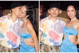 Vũ Khắc Tiệp không ngại hôn má mỹ nhân đang hẹn hò Cường Seven