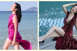 Hoa hậu Trúc Diễm liên tục mặc gợi cảm tại Liên hoan phim Cannes 2022
