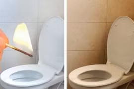 Rơi que diêm đang cháy vào bồn cầu, thu hiệu quả kỳ diệu