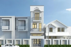 Mẫu nhà ống đẹp 3 tầng 4m tận dụng tối đa gió trời