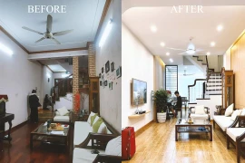 Cải tạo nhà cũ sau gần 20 năm thành không gian sống hiện đại