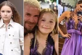 Con gái Beckham mới 10 tuổi đã diện váy gợi cảm già dặn