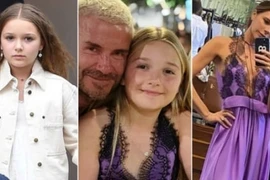 Con gái Beckham mới 10 tuổi đã diện váy gợi cảm già dặn