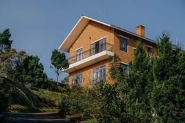 Ngôi nhà ở phố núi, lấp ló sau những rặng tùng xanh