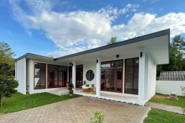 Mẫu nhà cấp bốn mái bằng với không gian mở