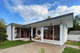 Mẫu nhà cấp bốn mái bằng với không gian mở