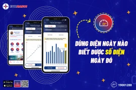 Khách hàng có thể theo dõi lượng điện tiêu thụ hàng ngày trên ứng dụng EVNHANOI