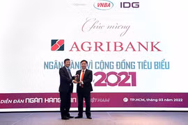 Agribank được trao giải thưởng Ngân hàng Việt Nam tiêu biểu 2021