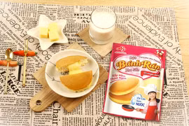 Bé trải nghiệm vào bếp cùng mẹ với bột bánh rán pha sẵn Ajinomoto