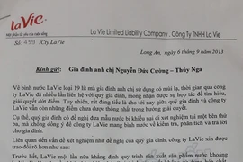 Vì sao La Vie dứt khoát chối xét nghiệm nước "tanh lạ"?