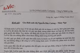 Vì sao La Vie dứt khoát chối xét nghiệm nước "tanh lạ"?