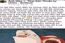Bộ Y tế truy tìm bà mẹ cổ vũ sinh con “thuận tự nhiên”