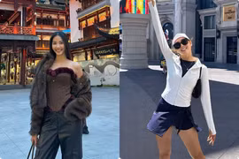 Hoàng Thùy dành thời gian khám phá Thượng Hải 